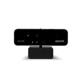 Dicota Webcam PRO Reconocimiento Facial Windows Hello Full HD 1080p Micrófono Omnidireccional Plug & Play con Cubierta de Privacidad