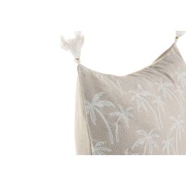 DKD Home Decor Cojín Boho Natural Blanco Algodón 45 x 45 cm (2 Unidades)