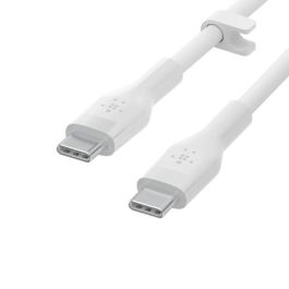 Belkin CAB009bt1MBW2PK Cable USB-C a USB-C Boost Charge de Silicona, 1m, Pack 2 Unidades (Blanco/Negro), Carga Rápida y USB PD