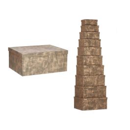 Set 10 Cajas Carton Rectangular Marron Rayas Pincello 37X16CM (2 Unidades) Precio: 53.49999996. SKU: B1GT9HJGKR