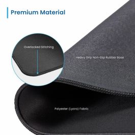 Ewent Alfombrilla Ew3182 Poliéster 900x400x3 mm para Ratón y Teclado, Oficina y Juegos