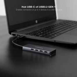 NANOCABLE HUB USB-C/M A 3xUSB-C/H ALUMINIO 10 CM