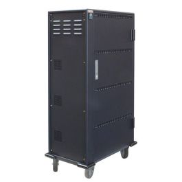 Techly I-CABINET-80DUTY Estación Carga USB Carro para 80 Portátiles, Tablets, Smartphones; Seguro con Ruedas para Aulas y Oficinas