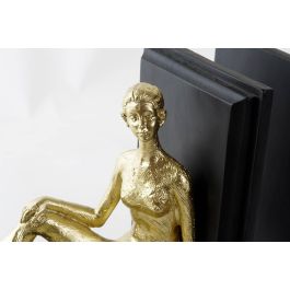 Sujetalibros Moderno DKD Home Decor Dorado Negro 12 x 17 x 17.5 cm Set de 2 Sujetalibros Moderno DKD Home Decor Dorado Negro 12 x 17 x 17.5 cm Set de 2