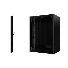 Lanview 19" Rack Cabinet 16U 60x45 Fondo 450mm Mural Profesional con Puerta Cristal Templado y Paneles Laterales Desmontables