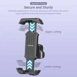 Vention Soporte Smartphone Bici KSFB0 Negro Bloqueo Rápido Universal para Manillar ABS Silicona
