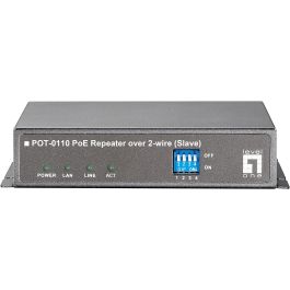 LevelOne Extensor PoE POT-0110 Outdoor 2-hilos Repetidor de red 400m 60Mbit/s 10/100Base-T(X) Esclavo PoE Negro