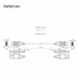 Cable USB Startech DP14VMM1F Negro 30 cm