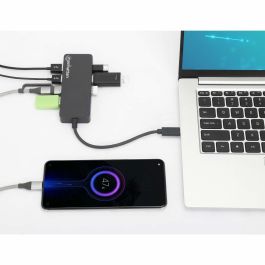 MANHATTAN 168410 Hub USB-C a 7 Puertos USB 3.2 Gen 1 Tipo-A 5Gbit/s Negro para PC Mac Windows Linux ChromeOS