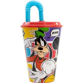 Disney Vaso Easy Sport CZ11364 con Pajita para Niños 430 mL Mickey Mouse Licencia Oficial