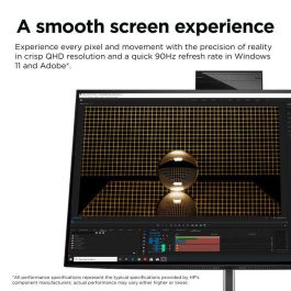 HP Z24m G3 Monitor 23.8" QHD (2560x1440) IPS 5ms, USB-C DisplayPort HDMI, Webcam 5MP y Altavoces, Plata