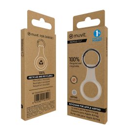 muvit for change funda llavero compatible con Airtag transparente
