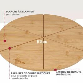 FACKELMANN AAASJ80626 - Juego de 2 Tablas para Pizza con Ranuras de Corte - Ø 32 cm