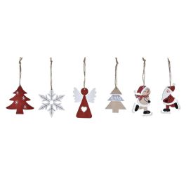 Decoracion Colgante Navidad Tradicional DKD Home Decor Rojo Blanco 7.7 x 1.5 x 21 cm Set de 3 (2 Unidades) Precio: 3.95000023. SKU: B1K6XWH6DJ