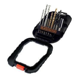 Black+Decker Juego de 16 piezas de puntas y brocas de titanio para metal, mampostería y madera Precio: 13.59000005. SKU: B1B58EZMFB