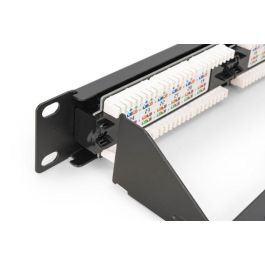 Digitus Panel de Parcheo CAT 6, 1U, Blindado RJ45 8P8C, Rendimiento Clase E hasta 250 MHz, Certificado UL, Carcasa de Acero