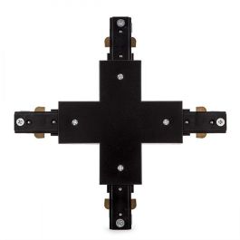 Conector X Carril Bifásico Negro Conector X Carril Bifásico Negro