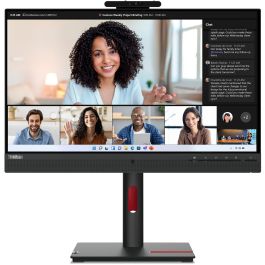 Lenovo T24mv-30 Monitor 23.8" (60.5cm) Full HD IPS 75Hz 4ms HDMI DP USB-C con Altavoces y Cámara Web Negra