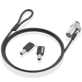 AISENS - CABLE DE SEGURIDAD TIPO NANO CON CERRADURA DE LLAVE PARA ORDENADOR, MONITOR, PORTATIL 1.5M