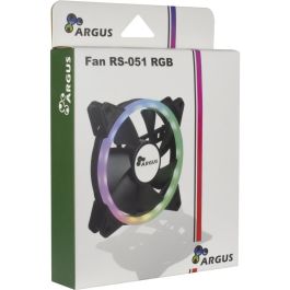 Inter-Tech RS-051 Ventilador RGB para Carcasa de Ordenador 120mm Negro 900 RPM Iluminación LED Roja/Verde/Azul