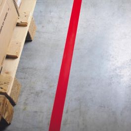 Djois Cinta Adhesiva para Marcaje y Señalización de Suelo, 33m x 50mm, Color Rojo