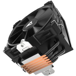 Sharkoon A50 Refrigerador de CPU de Torre Única con Ventilador 120mm, 5 Tubos de Calor, TDP 230W, Negro. Compatible con Zócalos.