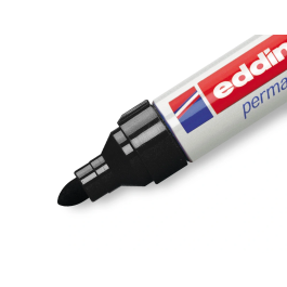 Edding Marcador Permanente 550 Negro para Casi Todos Materiales, Punta Redonda 3-4mm