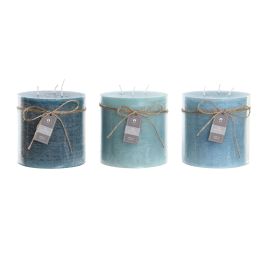 DKD Home Decor Vela de Cera Básicos Surtidas en Turquesa, Azul y Verde 12x12x12 cm Pack 3 Unidades 90 Horas 1180g Precio: 37.50000056. SKU: B1DGN4XZ62