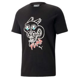 Camiseta de Manga Corta Hombre Puma Graphic Negro
