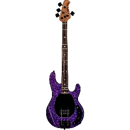 Sterling StingRay Ray34 Rm/R - Bajo Eléctrico Purple Sparkle con EQ 3 bandas y pastillas Alnico Humbucking
