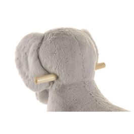 DKD Home Decor Mecedora Kids Elefante Gris Natural Poliéster Madera 33 x 50 x 64 cm
