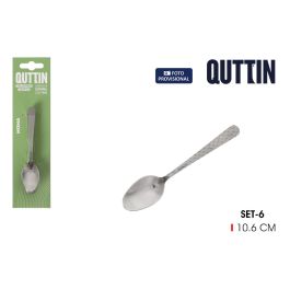Inde Set de 6 Cucharas de Café Moma, Acero Inoxidable 1.5 mm, Medidas 10.6 x 2.5 cm (12 Cajas)
