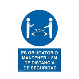Archivo 2000 Señal "Obligatorio Mantener La Distancia De Seguridad 1,5M" 210x297 Pvc Azul Y Blanco Precio: 2.59000016. SKU: B19D23QDEH