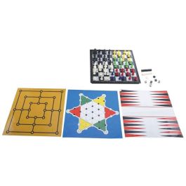 Lexibook Juego de Mesa Magnético Plegable 8 Juegos Clásicos en 1 Caja Ajedrez Damas Serpientes y Escaleras para 2-6 Jugadores
