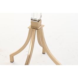 DKD Home Decor Mesita Auxiliar Glam Desmontable, de Metal y Acrílico, Colores Dorado y Transparente, Medidas 42x62x42 cm DKD Home Decor Mesita Auxiliar Glam Desmontable, de Metal y Acrílico, Colores Dorado y Transparente, Medidas 42x62x42 cm