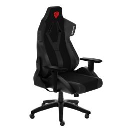 GENESIS Nitro 650 Silla Gaming Acolchada Ergonómica, Butaca para Jugar Negro, Tela y Piel Sintética, 150kg, Reposabrazos y Respaldo Ajustables