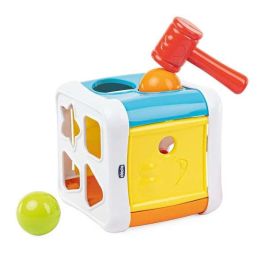 Cubo encajable 2 en 1 con martillo para encajar las bolas 14x14x16 cm Cubo encajable 2 en 1 con martillo para encajar las bolas 14x14x16 cm
