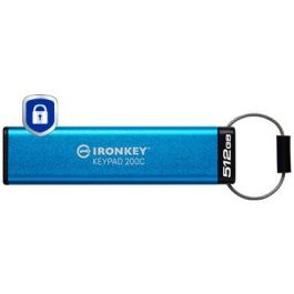 Kingston Keypad 200C 512GB USB-C IronKey Stick AES-256 IP68 Teclado Seguro USB 3.2 Gen 1 Lectura 280MB/s Funda Azul Precio: 307.88999945. SKU: B1DMLTH4Y5