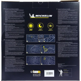 Michelin Juego de 4 Adornos de Rueda 15 Pulgadas Utilidades Especiales NVS ABS Acabado Laca Brillo Sistema Night Vision Security