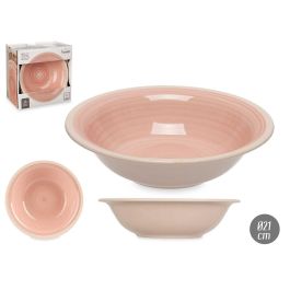 Plato Hondo Gres Rosa Borde 21Cm Vessia (36 Unidades) Precio: 83.79000014. SKU: B14CEMNSNJ