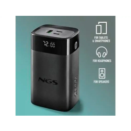 NGS TWIX20 Powerbank 20000mAh 65W Carga Rápida Compatible con Portátiles Negra