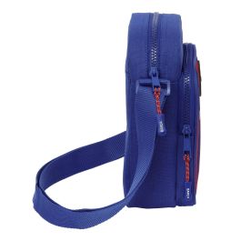 Bolso Bandolera F.C. Barcelona 24/25 Granate Azul marino 16 x 22 x 6 cm