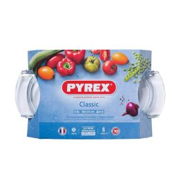 Pyrex Cacerola Classic Vidrio Transparente 39x23x15 cm - Vidrio Resistente Apto Horno Microondas Congelador