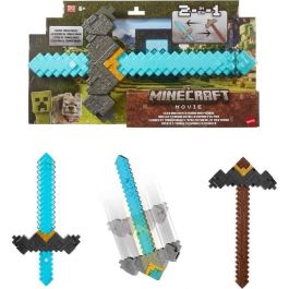 Minecraft Espada y Pico 2 en 1, accesorio inspirado en Minecraft: La Película, JFR72 Mattel, juego de rol Precio: 42.69000032. SKU: B1E58XCCH8