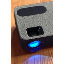 Lenco LPJ-700BKGY Proyector LED Full HD 1080p Cine en Casa 4000 lúmenes, pantalla 30-100 pulgadas