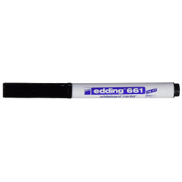Edding Marcador Pizarra Blanca 661 Negro (Set de 10) Tinta Borrable Seco Punta Redonda 1-2mm (Set de 10)