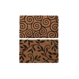 Felpudo Terraza Y Jardin DKD Home Decor Marron Negro 45 x 2.3 x 75 cm (6 Unidades)