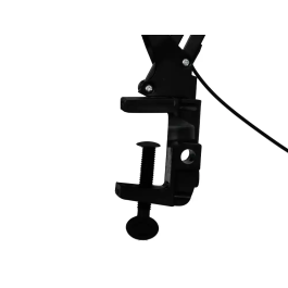 Q-connect Lampara Escritorio Hadar LED 8W 380lm Aluminio con Pinza Lupa Brazo Doble Color Negro