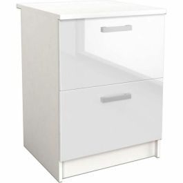 START Mueble bajo de cocina L 60 cm con encimera incluida - Blanco brillante