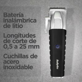 BaByliss E812E Cortapelos Lithium Power para Hombre con Cuchillas Japonesas, 8 Peines Guía, Batería 3h